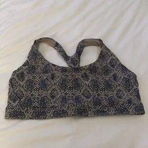snake skin athleta sports bra